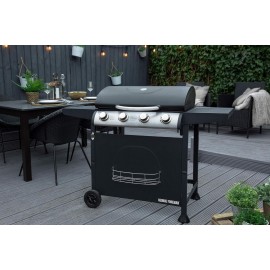 George Foreman 4 Burner Gas BBQ with Automatic Ignition & Integrated T