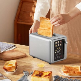 Touch screen Toaster 2 slice, Stainless Steel Digital Timer Toaster wi