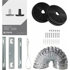 Ciarra Cooker Hood 90cm Black Wall Mount Chimney Hood Recirculating&Du