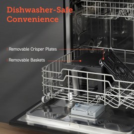 COSORI 9Qt Dual Air Fryer with Wider Double Basket, Cooking Meals at O