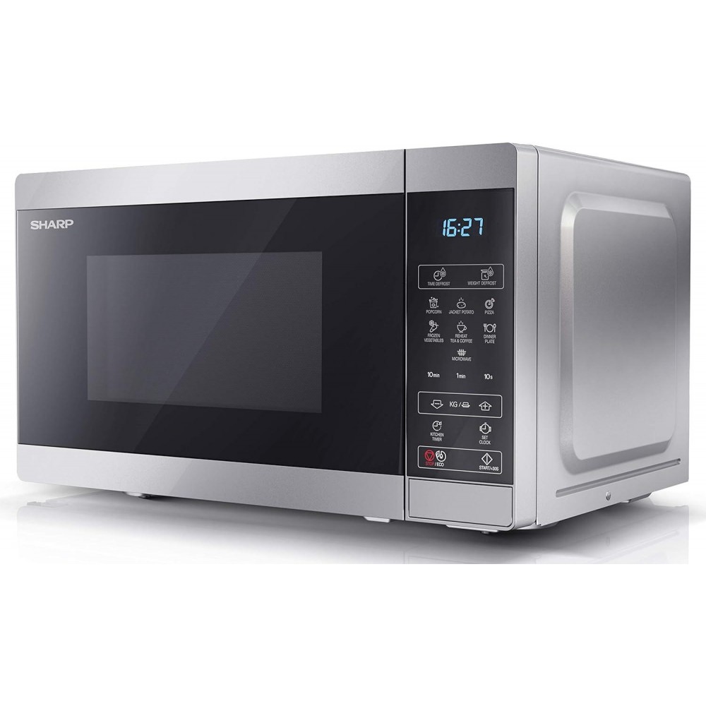 SHARP YC-MS02U-S Compact 20 Litre 800W Digital Microwave, 11 power lev