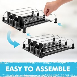 BingoHive Drink Dispenser for Refrigerator, Self-Pushing Soda Can Orga