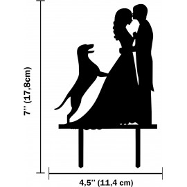 CARISPIBET Wedding cake topper party cake decorative for dog lovers an