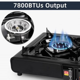 SHINESTAR Dual Fuel Stove with Butane & Propane Compatibility, Portabl