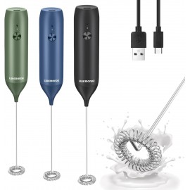 Rechargeable Milk Frother Whisk Handheld with USB-C Cable, Milk Frothe