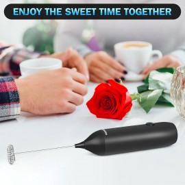 Rechargeable Milk Frother Whisk Handheld with USB-C Cable, Milk Frothe