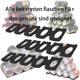 Pack of 3 bottle holders, refrigerator, silicone foldable bottle rack,