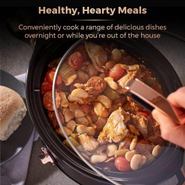 Tower T16018RG 3.5 Litre Stainless Steel Slow Cooker with 3 Heat Setti