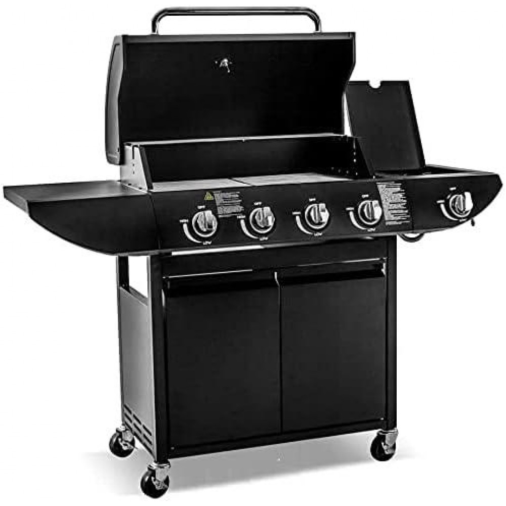 Deluxe 4+1 Gas Burner Grill BBQ Barbecue incl. Side Burner