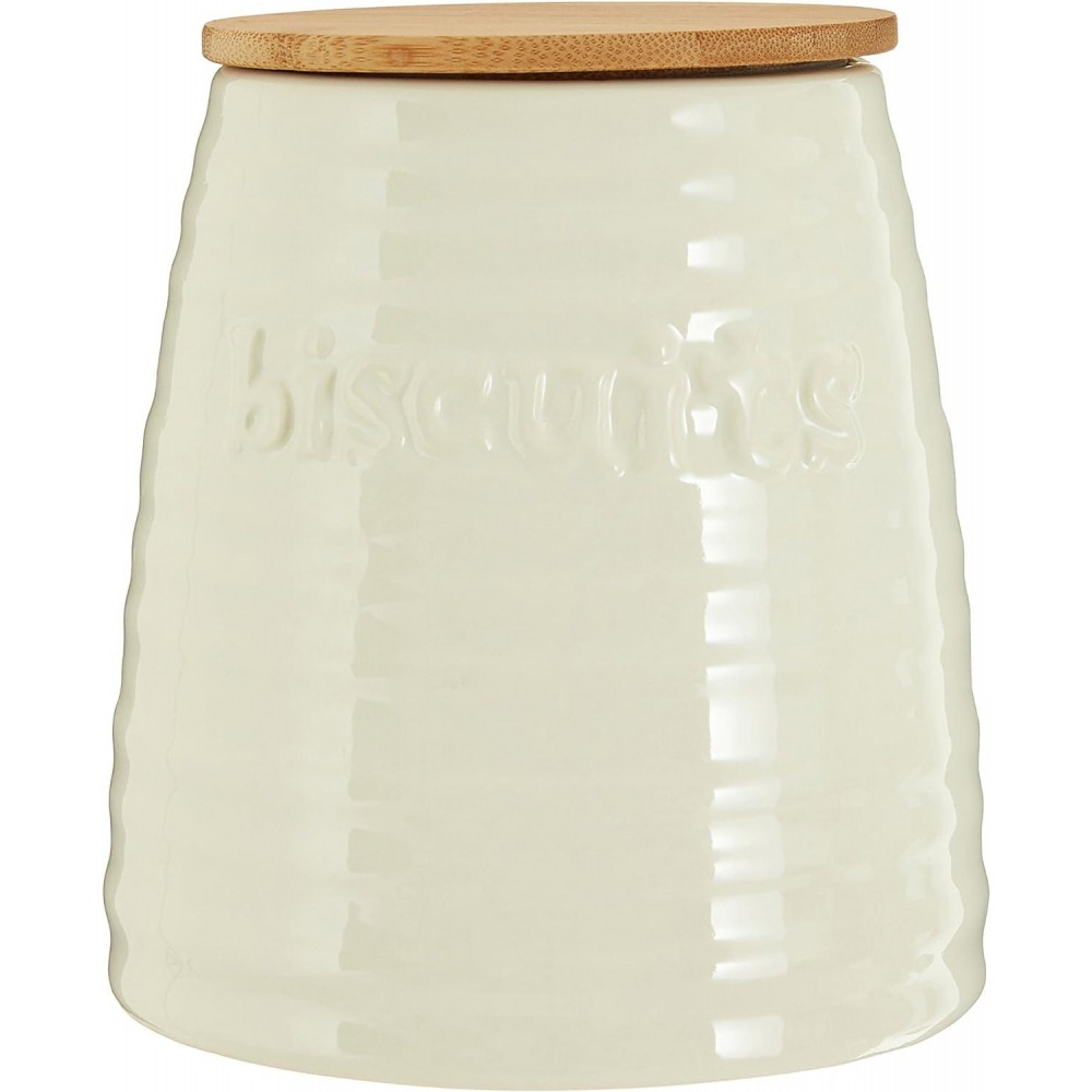 Premier Housewares Biscuit Ceramic Kitchen Storage Jars Cream Cookie J