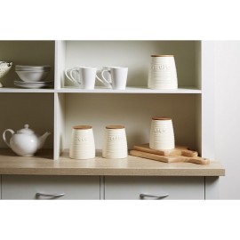 Premier Housewares Biscuit Ceramic Kitchen Storage Jars Cream Cookie J