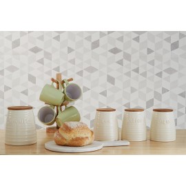 Premier Housewares Biscuit Ceramic Kitchen Storage Jars Cream Cookie J