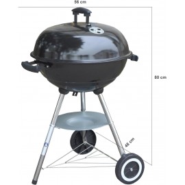 Large Portable Round Kettle Charcoal Grill BBQ Outdoor Barbecue Heat C