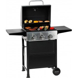 MASTER COOK 3 Burner BBQ Propane Gas Grill, Stainless Steel 30,000 BTU