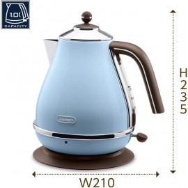 Delonghi Electric kettle (1.0L)「ICONA Vintage Collection」KBOV1200J-AZ