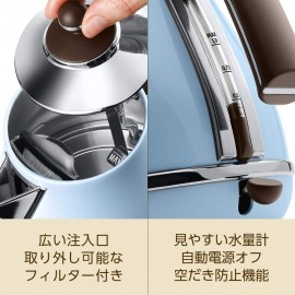 Delonghi Electric kettle (1.0L)「ICONA Vintage Collection」KBOV1200J-AZ