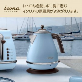 Delonghi Electric kettle (1.0L)「ICONA Vintage Collection」KBOV1200J-AZ