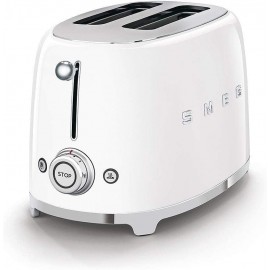Smeg TSF01WHUK Retro Style 2 Slice Toaster - White