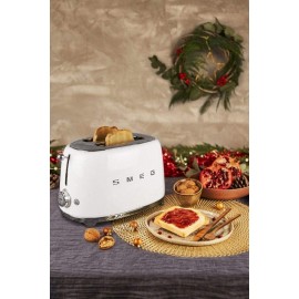 Smeg TSF01WHUK Retro Style 2 Slice Toaster - White