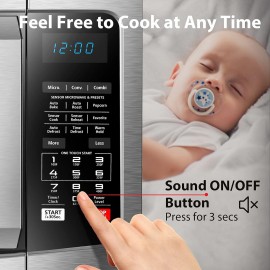 Toshiba EC042A5C-SS Microwave Oven with Convection Function, Smart Sen