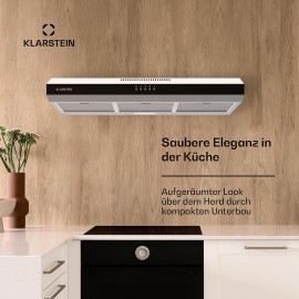Klarstein extractor hood 90 cm, exhaust extractor hood with dishwasher