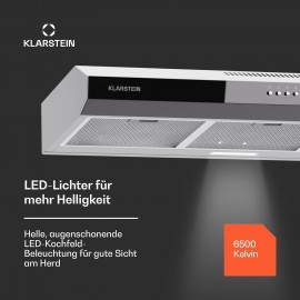 Klarstein extractor hood 90 cm, exhaust extractor hood with dishwasher