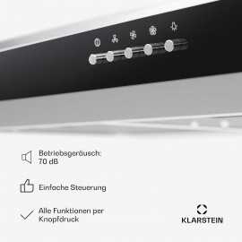 Klarstein extractor hood 90 cm, exhaust extractor hood with dishwasher