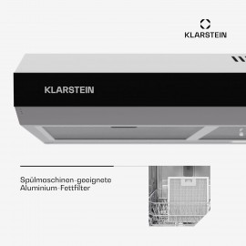 Klarstein extractor hood 90 cm, exhaust extractor hood with dishwasher