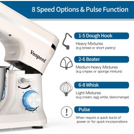Vospeed Stand Mixer Dough Blender, 5 QT 1000W Food Mixer Electric Cake