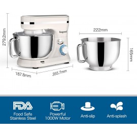 Vospeed Stand Mixer Dough Blender, 5 QT 1000W Food Mixer Electric Cake