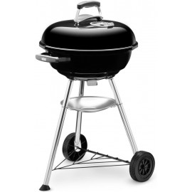 Weber Compact Kettle Charcoal Grill Barbecue, 47cm | BBQ Grill with Li