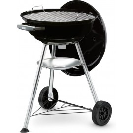 Weber Compact Kettle Charcoal Grill Barbecue, 47cm | BBQ Grill with Li