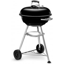 Weber Compact Kettle Charcoal Grill Barbecue, 47cm | BBQ Grill with Li