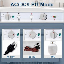 Smad Propane Fridge with Freezer 3 Way LPG/110V/12V RV Refrigerator fo