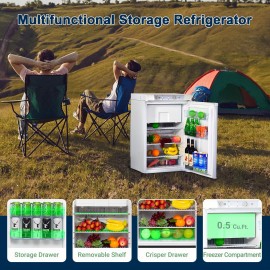 Smad Propane Fridge with Freezer 3 Way LPG/110V/12V RV Refrigerator fo