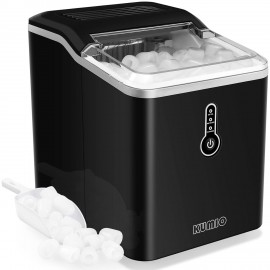 KUMIO Ice Makers Machine Countertop, 12kg/24h, 9 Thick Bullet Ice Read