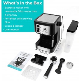 CASABREWS 20 Bar Espresso Machine, Coffee Maker with Steam Milk Frothe