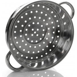 MantraRaj 25cm 3 Tier Stainless Steel Steamer Pot Vegetable, Seafood a