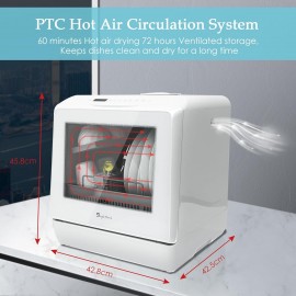 Table Top Dishwasher, Mini Countertop Dishwasher Portable, 6 Programs,