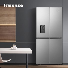 Hisense RQ560N4WCF Freestanding American Fridge Freezer Cross Door, No