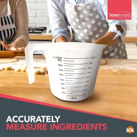 3pk Plastic Measuring Jugs 1 Litre | Plastic Measuring Jug for Kitchen
