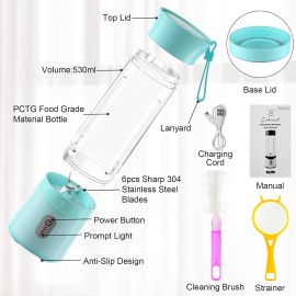 COKUNST 18oz Portable Blender, USB Rechargeable Personal Size Blenders