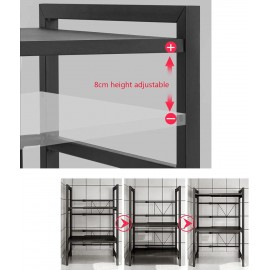 NAIMP 3 Tiers Expandable Microwave Oven Rack with 6 Hooks, Microwave S