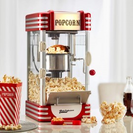 Cooks Professional Retro Popcorn Maker | Vintage Popcorn Machine with