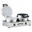 Dualit 74002 Waffle Iron, Silver, 190(H)x 400(W)x 220(D)mm