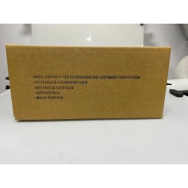 Kiousrm 24 Pcs Glass Spice Jars with Bamboo Airtight Lids and 398 Labe