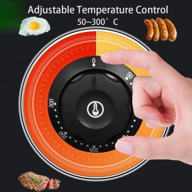 DULNICE Commercial Electric Griddle, 73cm Large Stainless Steel Counte