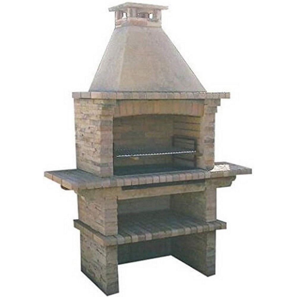 Garden Secrets Huge Mediterrani Stone Masonry BBQ - Charcoal BBQ