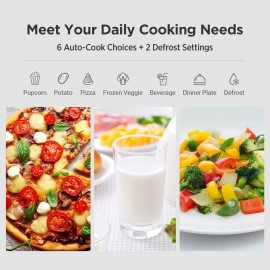 Comfee EM720CPL-PMB Countertop Microwave Oven with Sound On/Off, ECO M