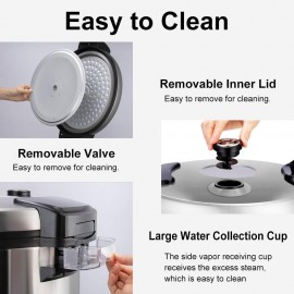 Commercial Rice Cooker 70-Cup Cooked (35-Cup Uncooked) Stainless Steel